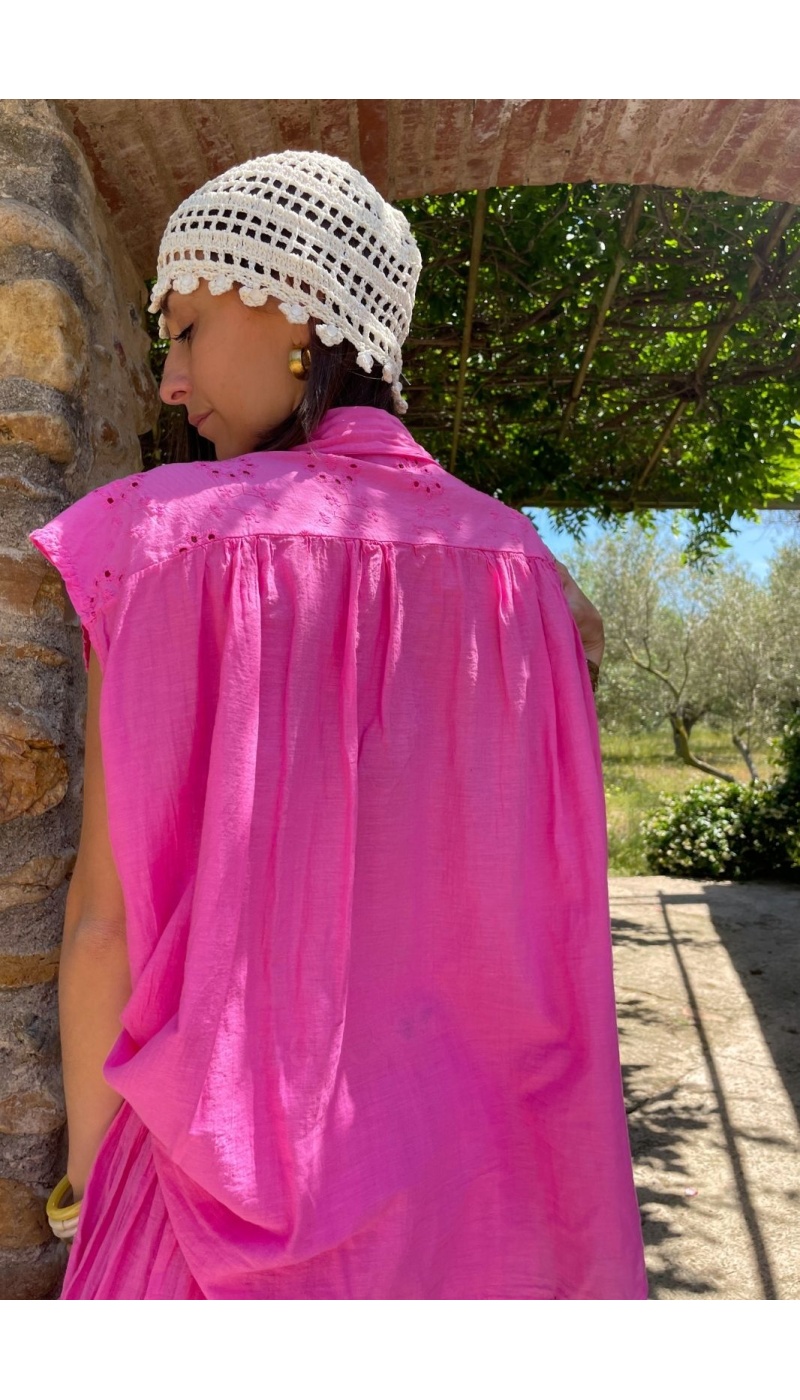 Blouse Macramé Fushia