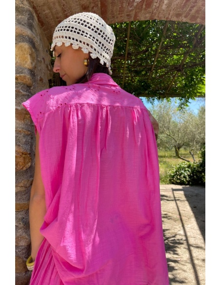 Blouse Macramé Fushia