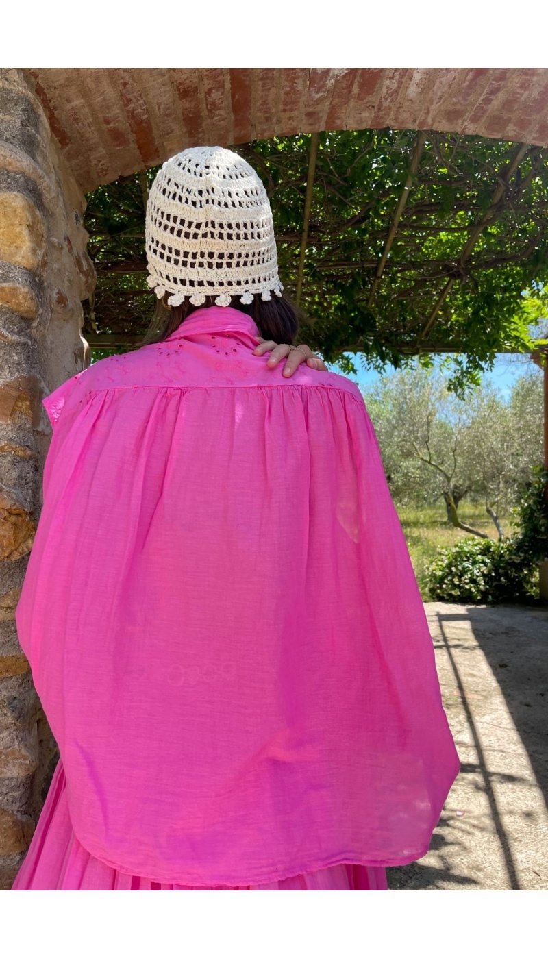 Blouse Macramé Fushia