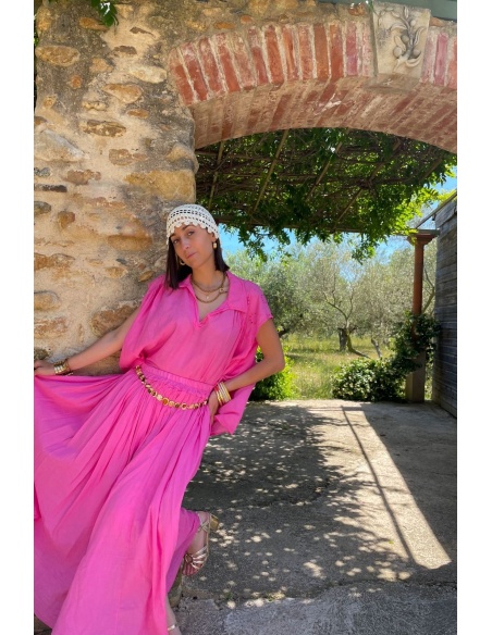 Blouse Macramé Fushia