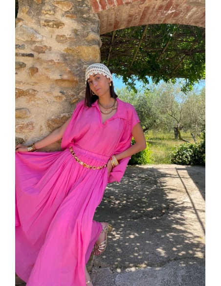 Blouse Macramé Fushia