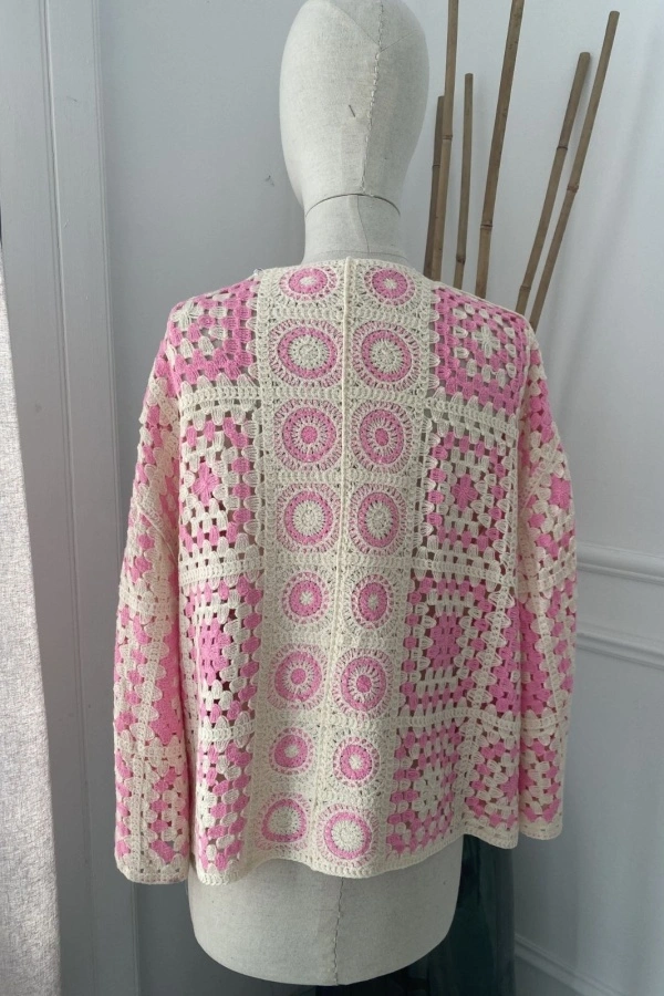 Gilet Macramé Rose PINAY 2