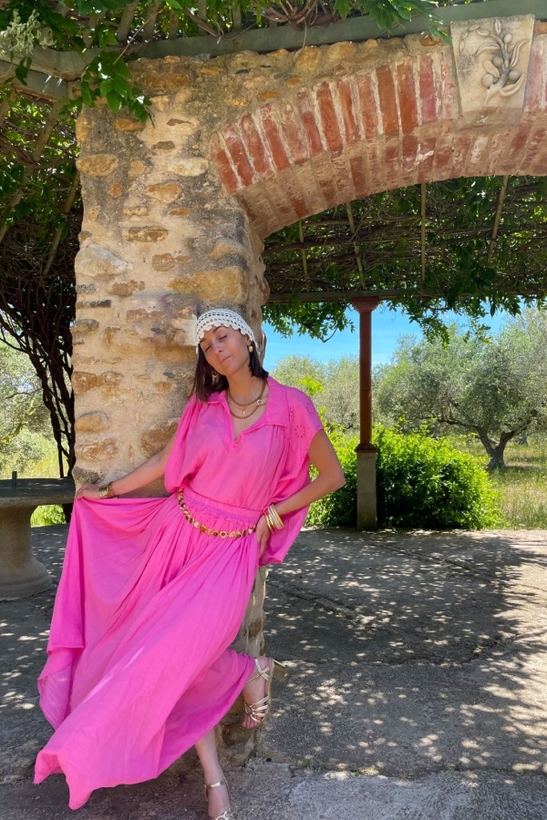 Jupe Longue Fushia KAYLY