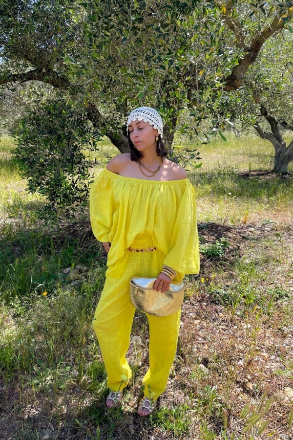 Pantalon Fluide Jaune LUZ