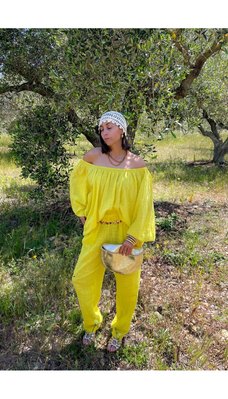 Pantalon Fluide Jaune LUZ