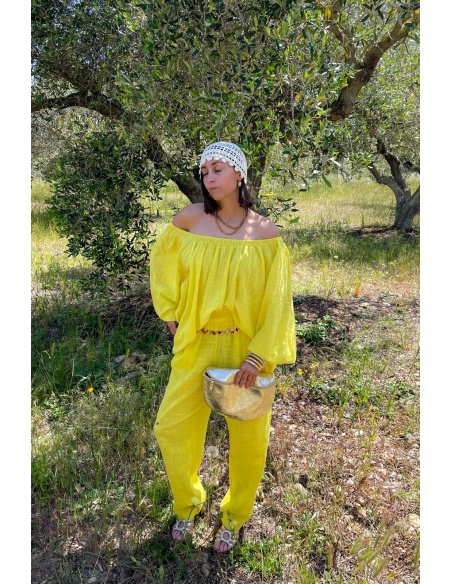Pantalon Fluide Jaune LUZ