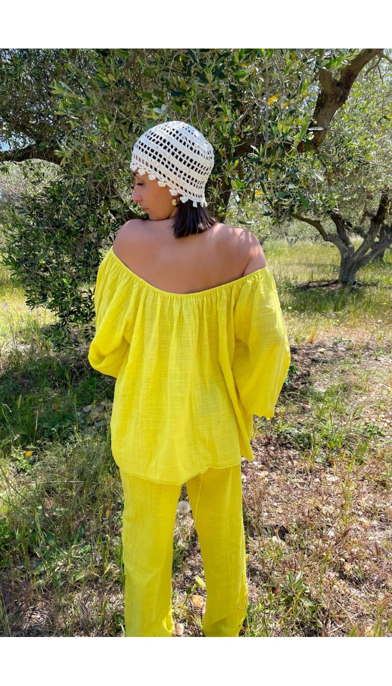 Pantalon Fluide Jaune LUZ