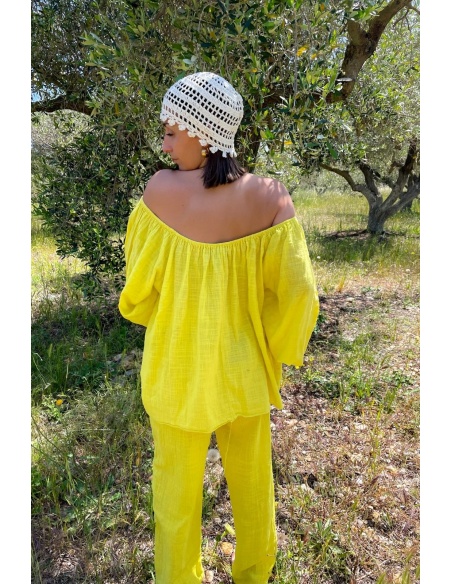 Pantalon Fluide Jaune LUZ