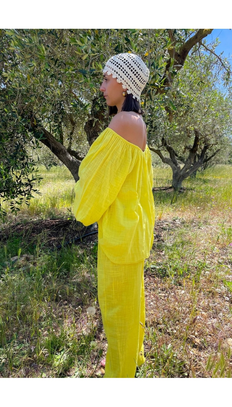 Pantalon Fluide Jaune LUZ