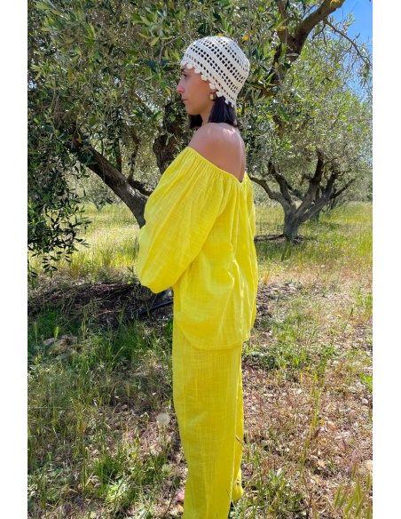 Pantalon Fluide Jaune LUZ