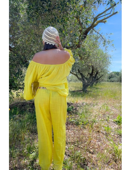 Pantalon Fluide Jaune LUZ