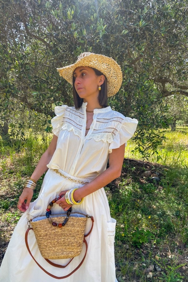 Blouse Volant Ecru Johanna JADE