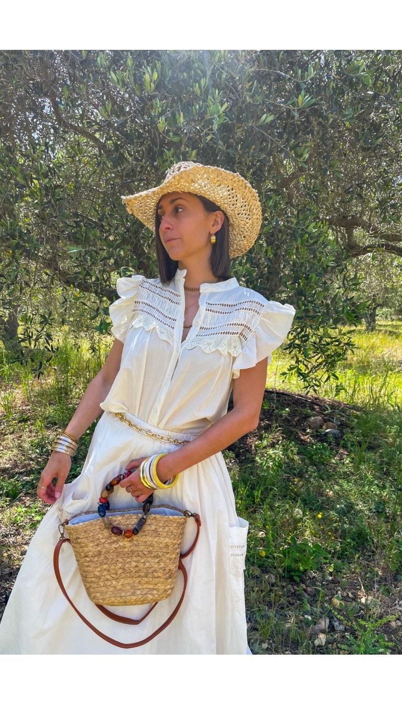 Blouse Volant Ecru Johanna JADE