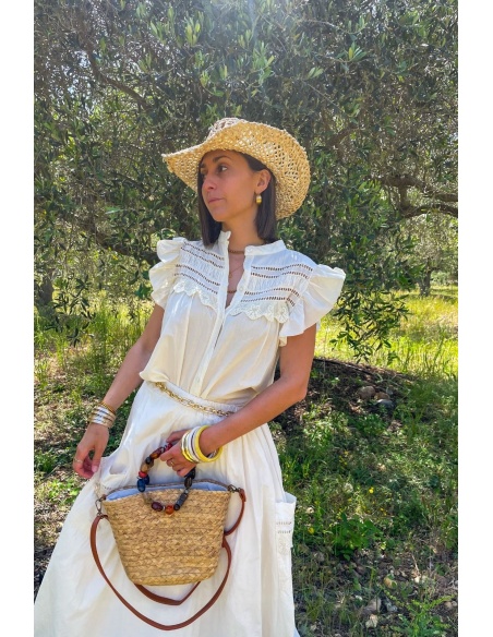 Blouse Volant Ecru Johanna JADE