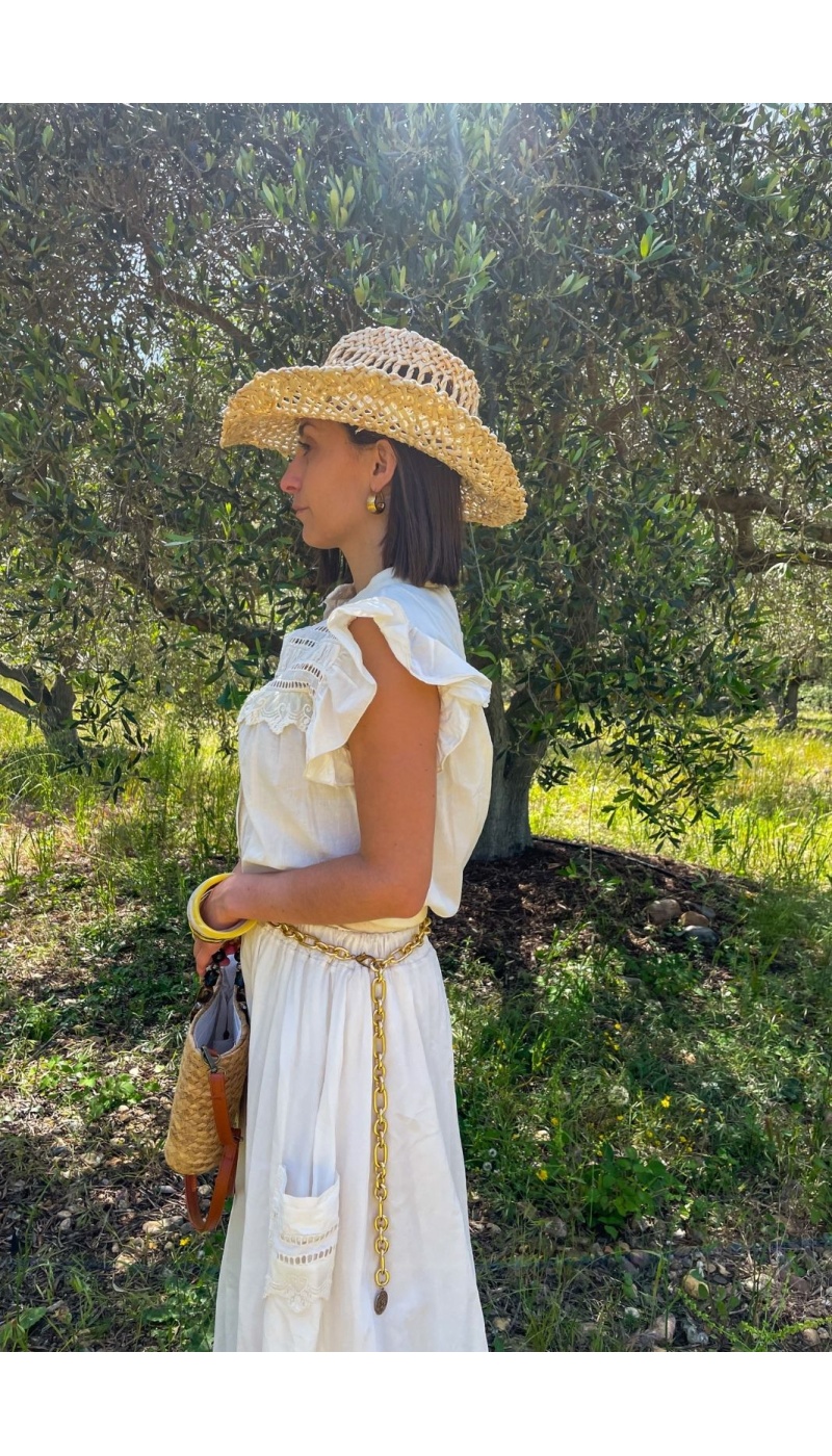 Blouse Volant Ecru Johanna JADE