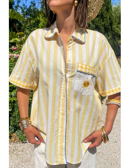 ines moda nan fang bdn CAMICIA GIALLO SOLE