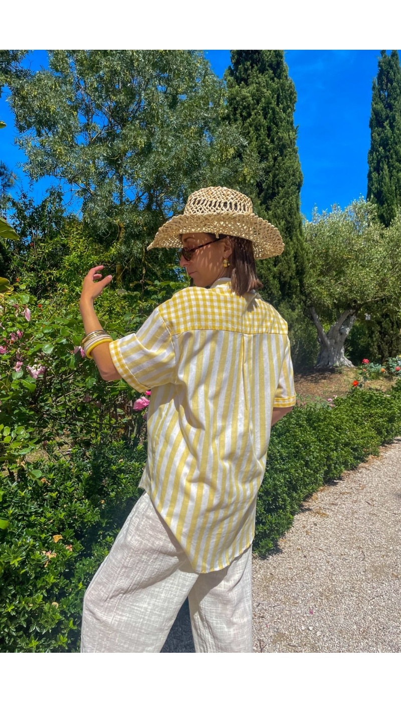 Chemisier Jaune Rayé Soleil FOAS