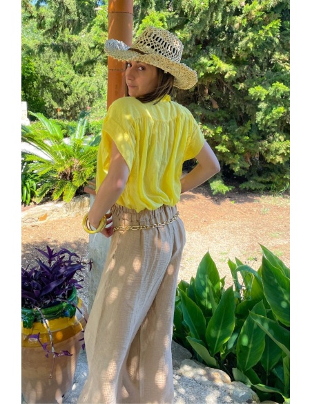 Pantalon Satiné Beige ALBA