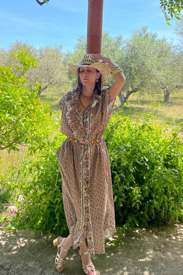 Robe Fleurs Rose Johanna ELIA