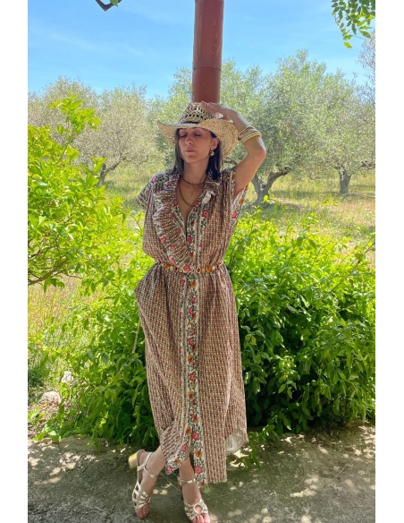 Robe Fleurs Rose Johanna ELIA