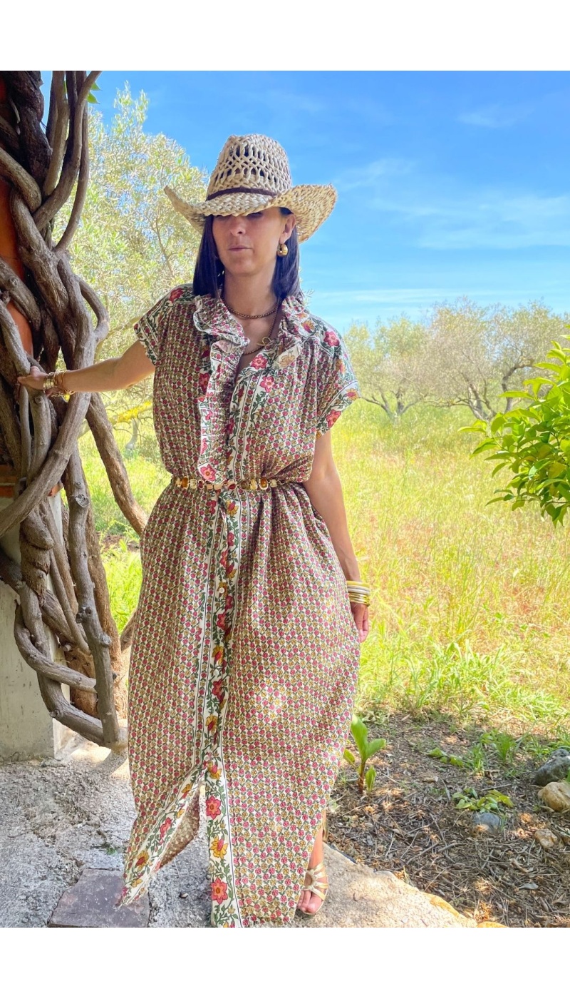 Robe Fleurs Rose Johanna ELIA