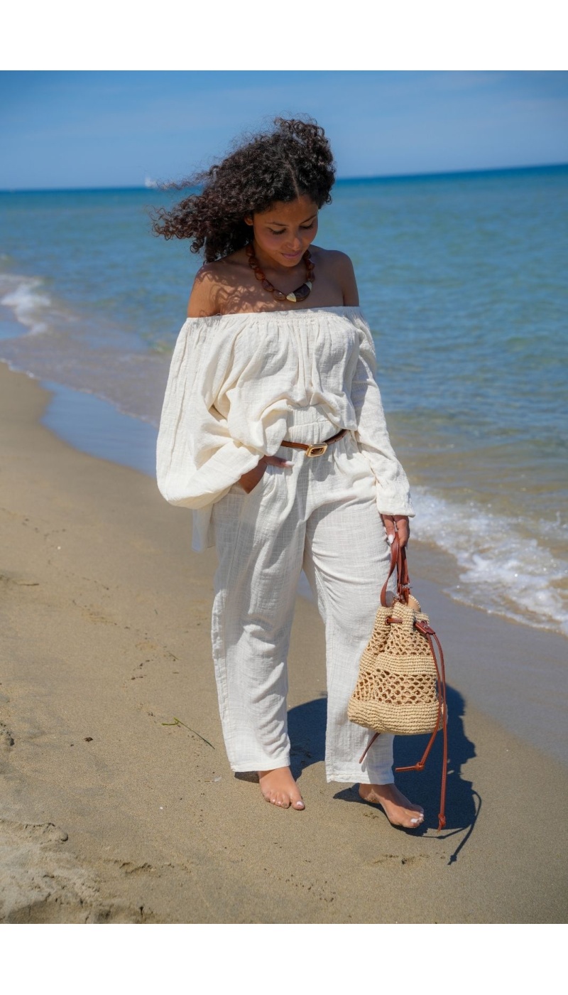 Pantalon Johanna Ecru PALMA