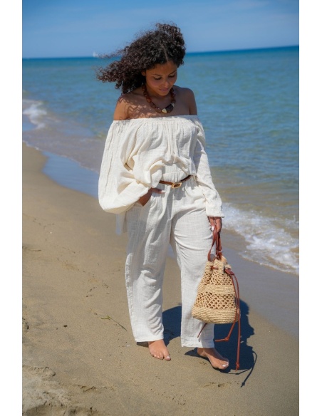 Pantalon Johanna Ecru PALMA