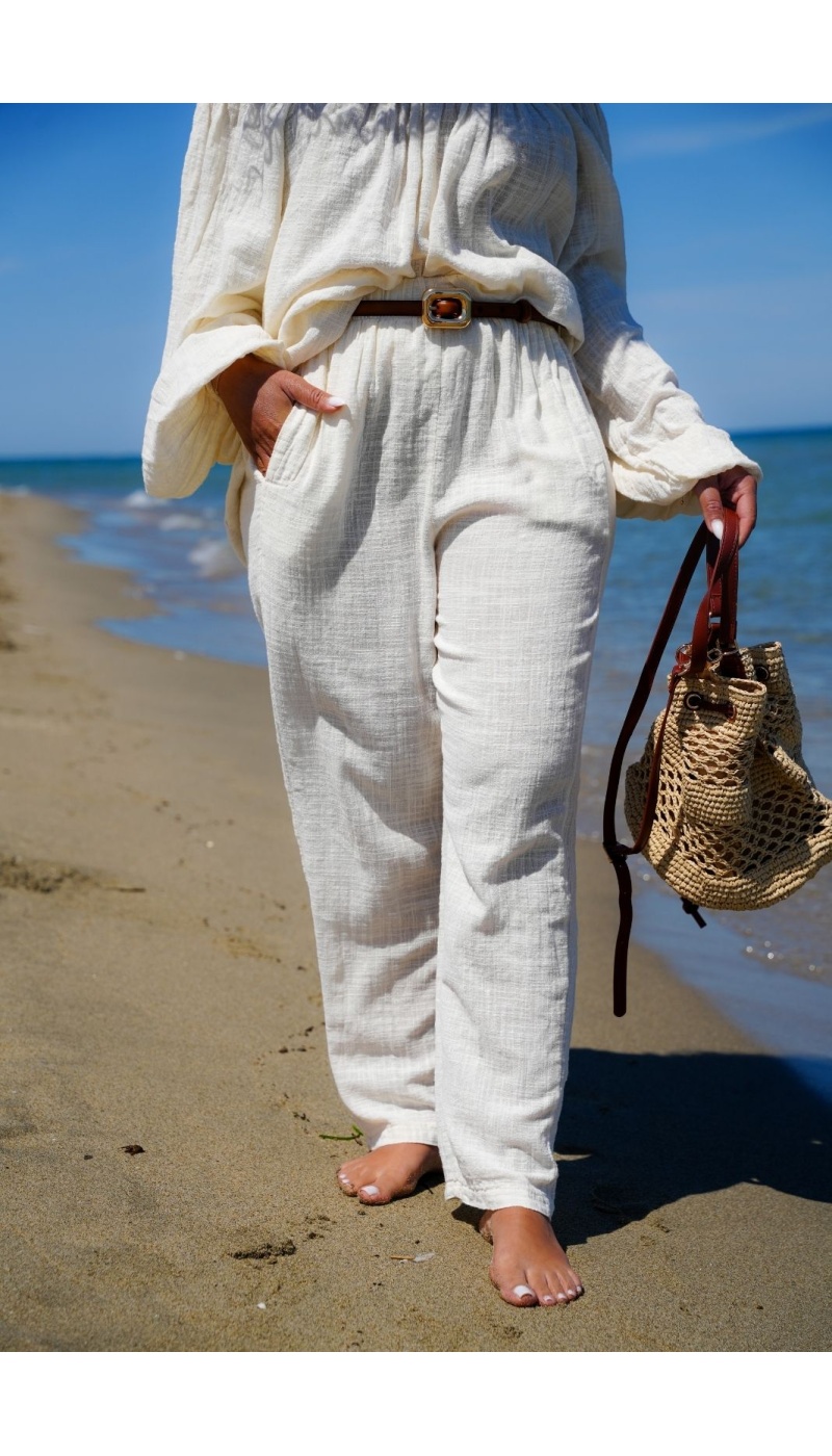 Pantalon Johanna Ecru PALMA