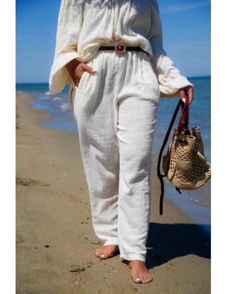 Pantalon Johanna Ecru PALMA