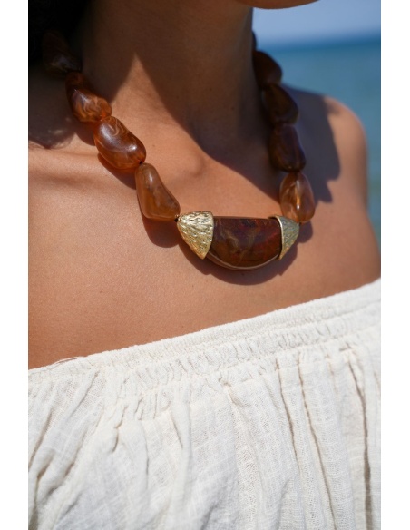 Collier Pierre Camel TOPAZE