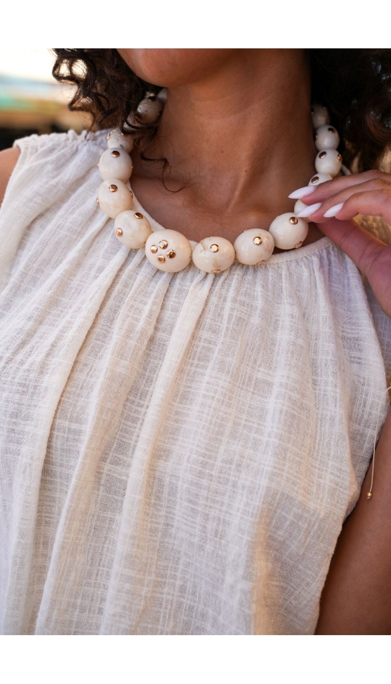 Collier Doré Ecru BELLE