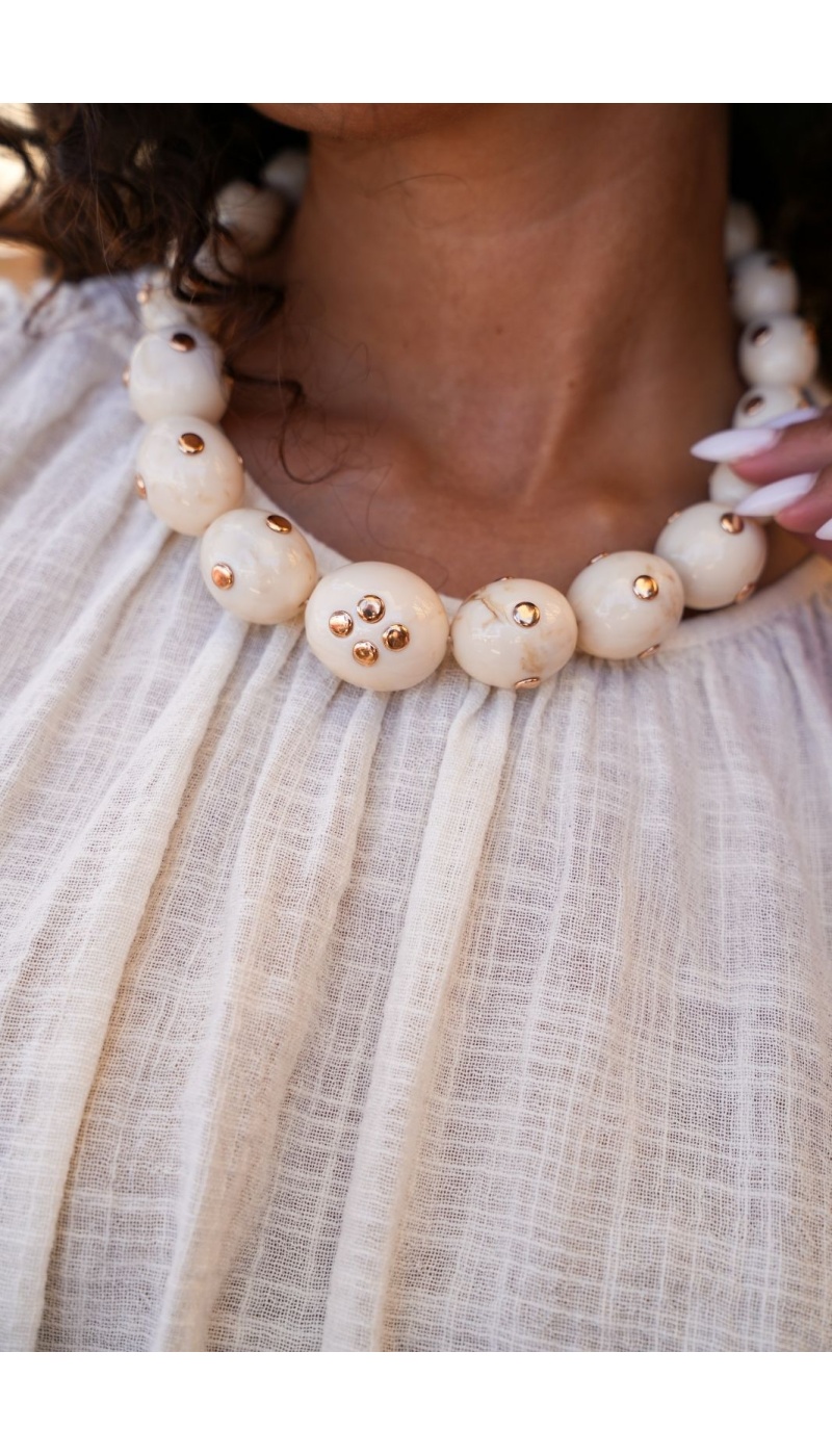 Collier Doré Ecru BELLE