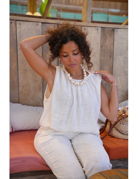 Top Femme   Ecru NINA