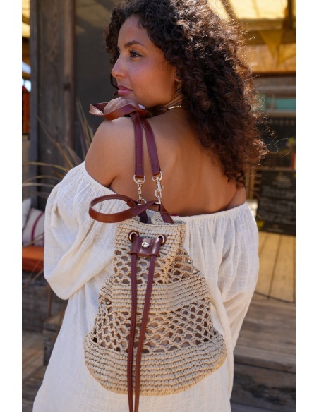 Sac Rafia Cognac GIULIA