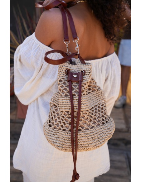 Sac Rafia Cognac GIULIA