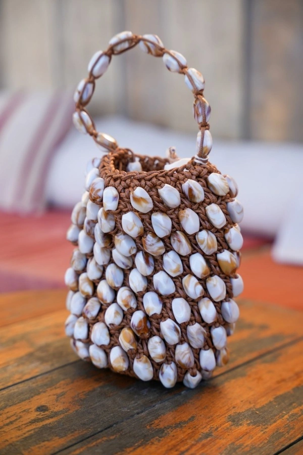 Sac Perles Camel LIVIA