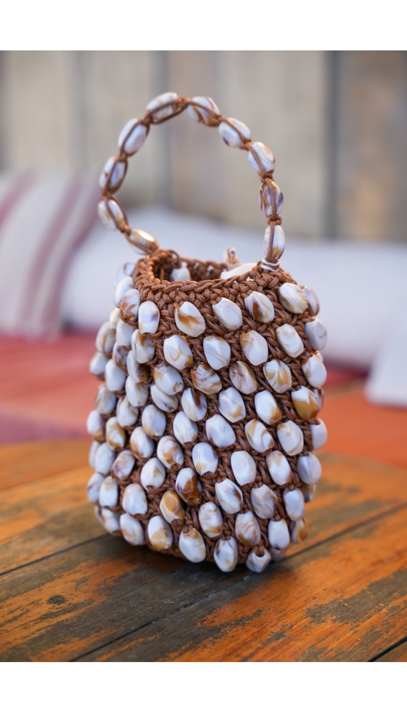 Sac Perles Camel LIVIA