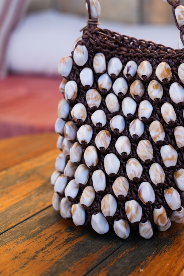 Sac Perles Marron LIVIA 2
