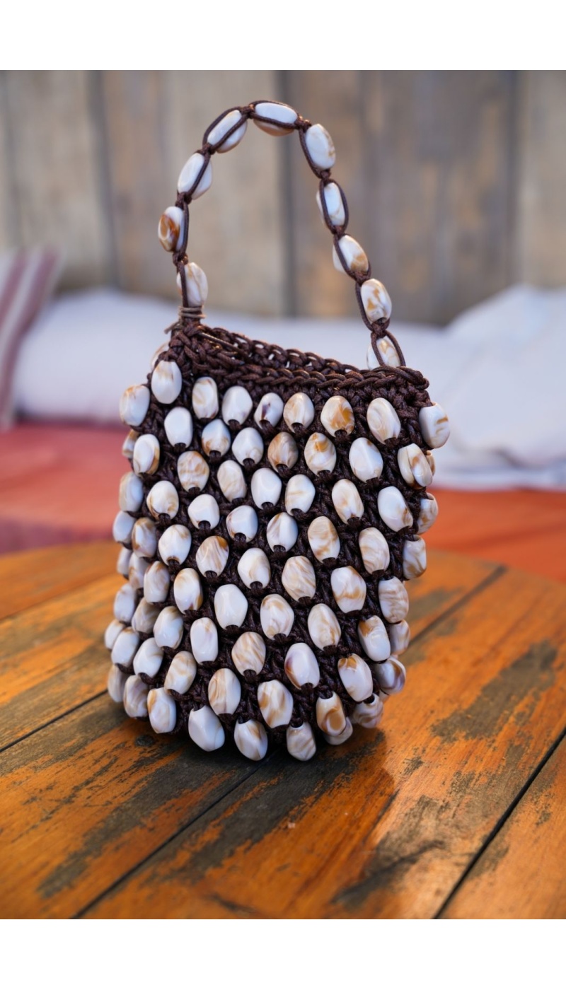 Sac Perles Marron LIVIA