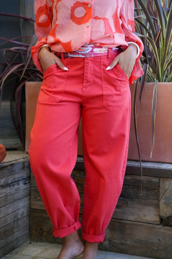 Pantalon Barrel Rouge LUDO