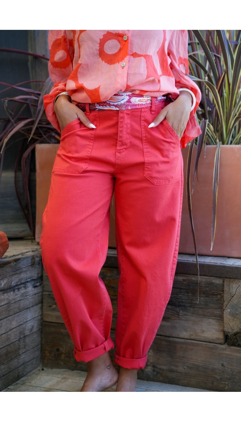 Pantalon Barrel Rouge LUDO