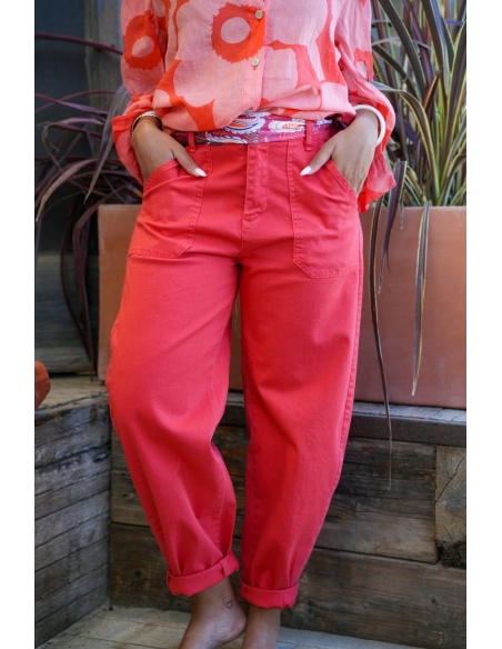 Pantalon Barrel Rouge LUDO