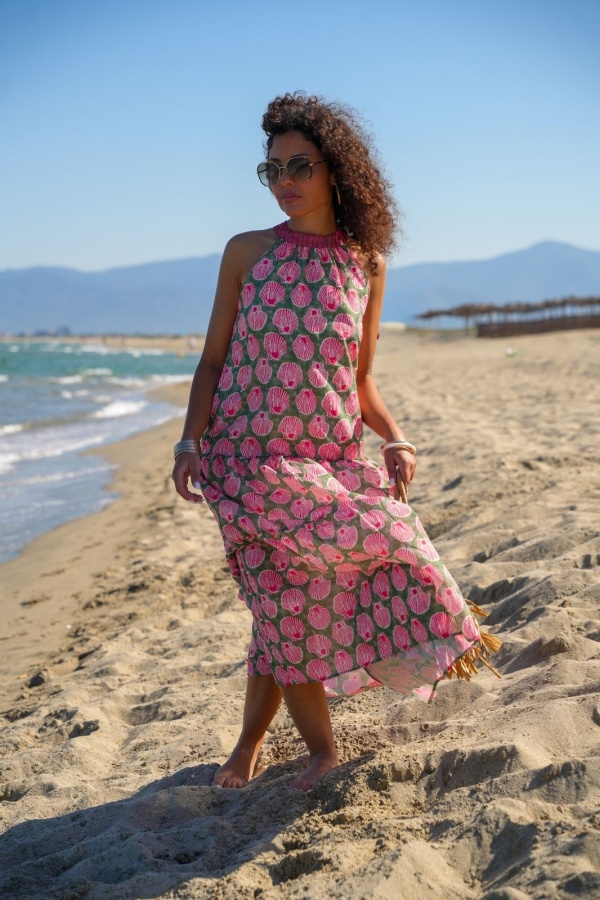 ROBES FEMME COQUIL VERT E26