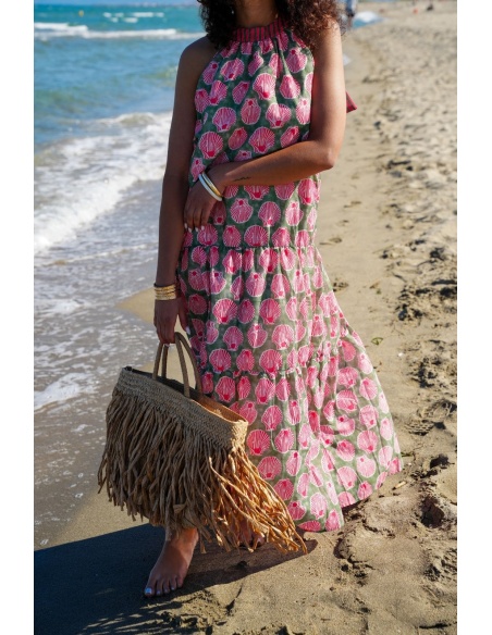 Robe Coquillage Vert AMELIA