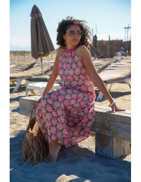 Robe Coquillage Vert AMELIA