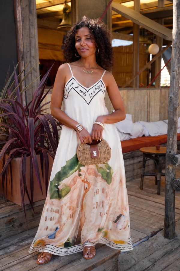 ROBES FEMME SOIE ECRU