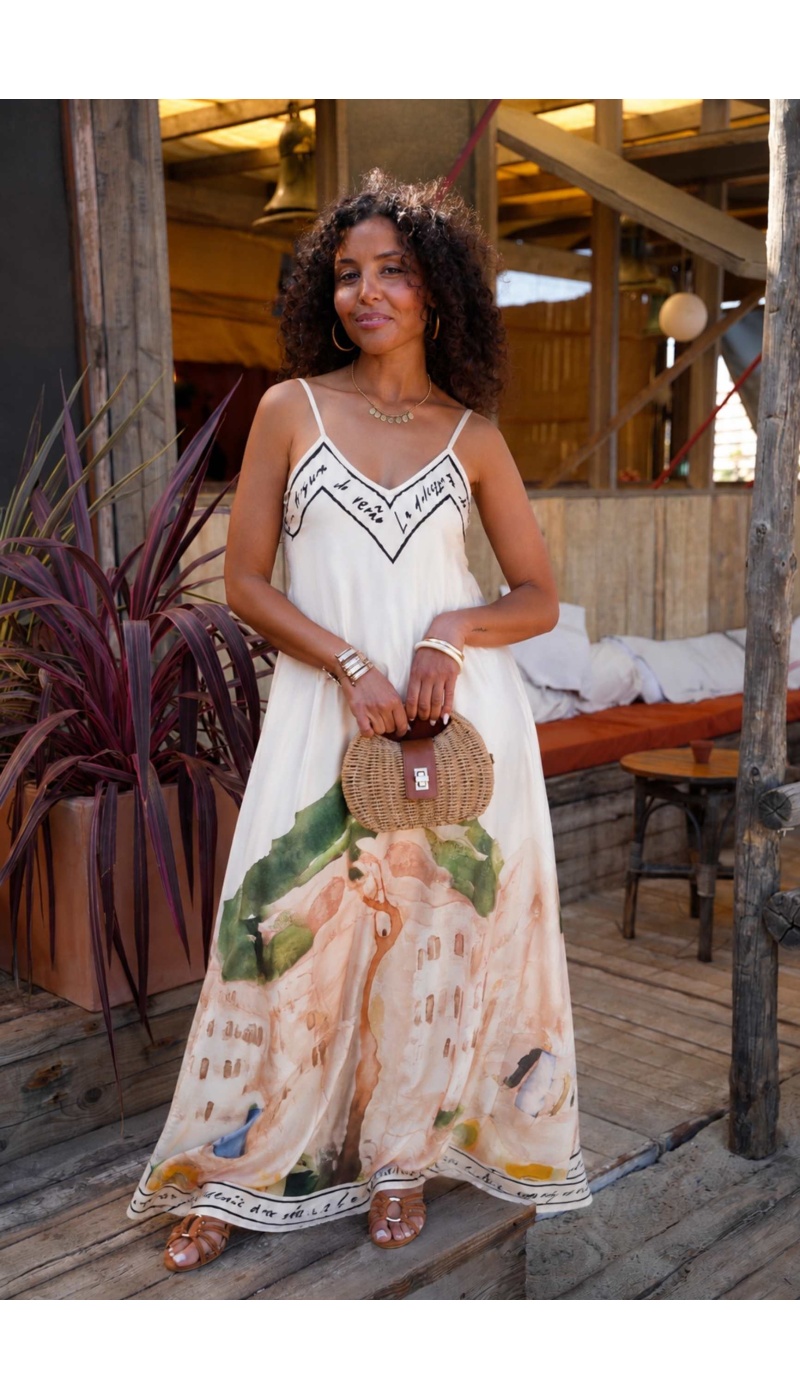 ROBES FEMME SOIE ECRU