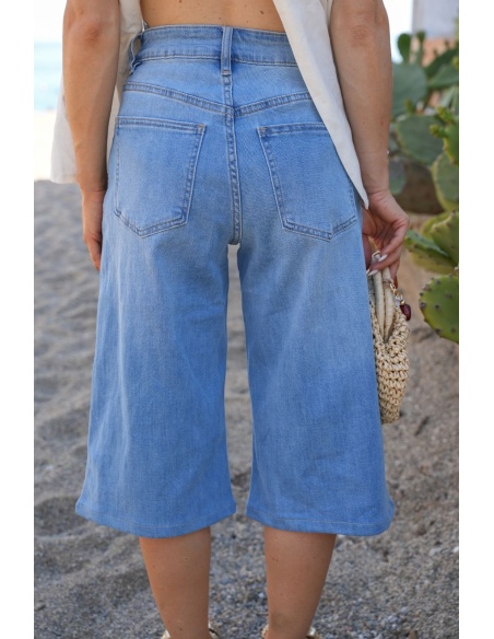 BERMUDAS FEMME JEANS BLEU E26