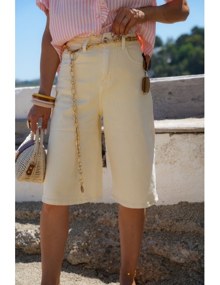 BERMUDAS FEMME  JAUNE E26