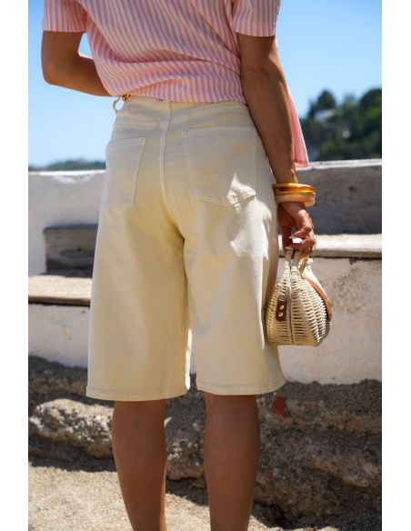 BERMUDAS FEMME  JAUNE E26
